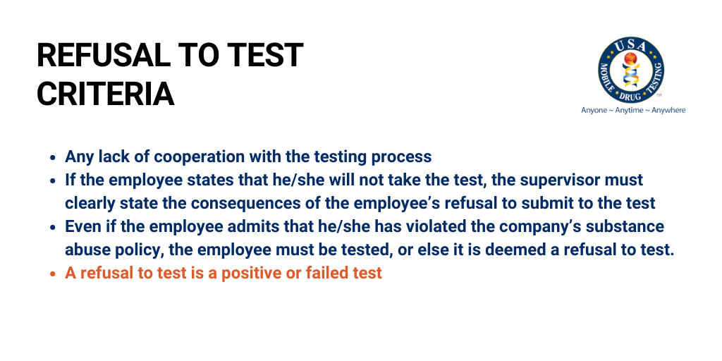 REFUSAL TO TEST Criteria