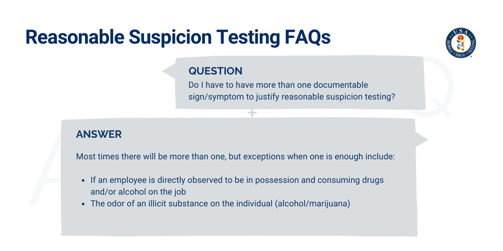 2 Reasonable Suspicion Testing FAQs by USA Mobile Drug Testing of Northeast Ohio