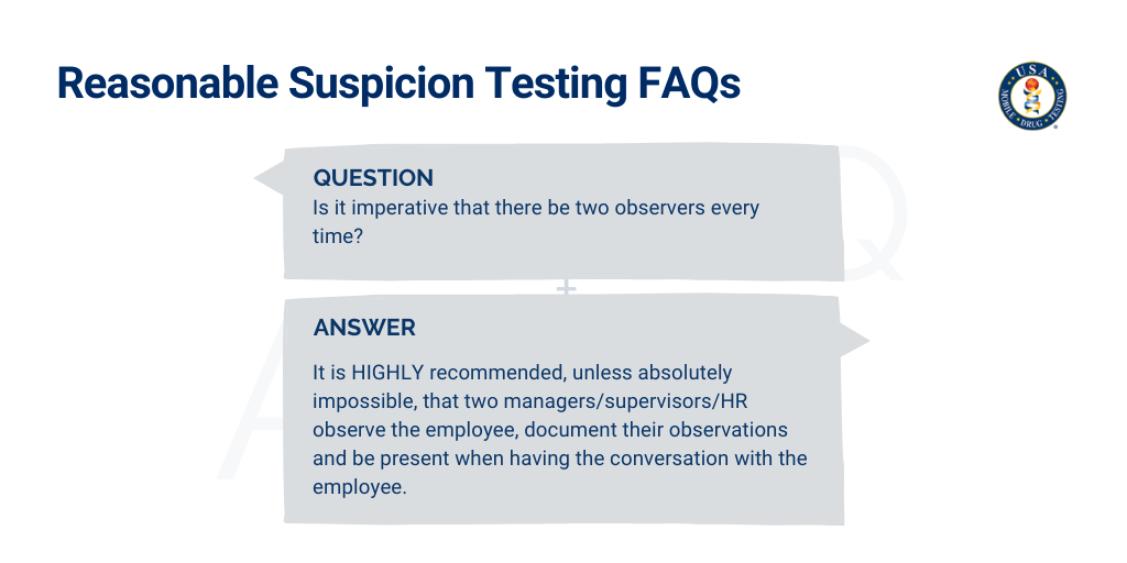 4 Reasonable Suspicion Testing FAQs by USA Mobile Drug Testing of Northeast Ohio