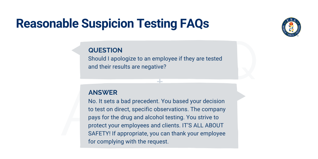 8 Reasonable Suspicion Testing FAQs by USA Mobile Drug Testing of Northeast Ohio