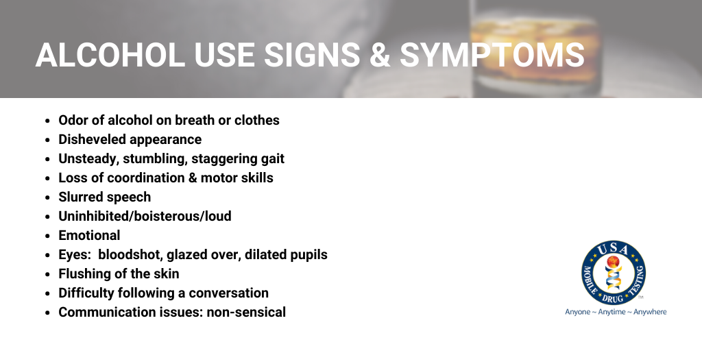 USA Mobile Drug Testing of Northeast Ohio teaches supervisors how to identify signs & symptoms of employees under the influence of drugs/alcohol.