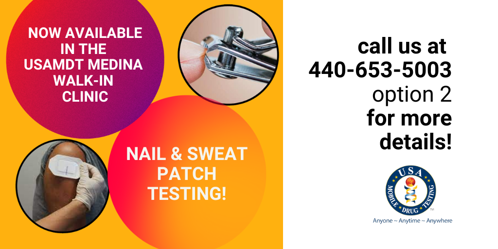 Nail and sweat patch drug testing now offered by USA Mobile Drug Testing of Northeast Ohio